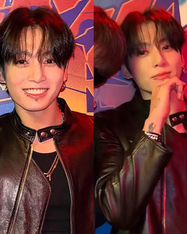 imgi 203 Jung Kook Black Real Leather Jacket